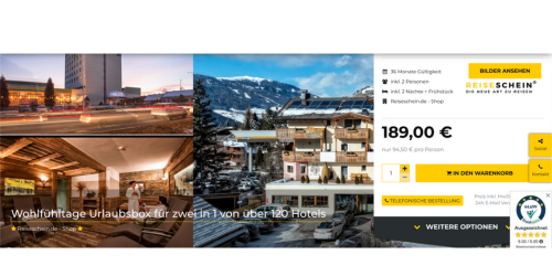 Gutschein Kurzurlaub für 2 Angebot Gutschein Kurzurlaub für 2 Angebot