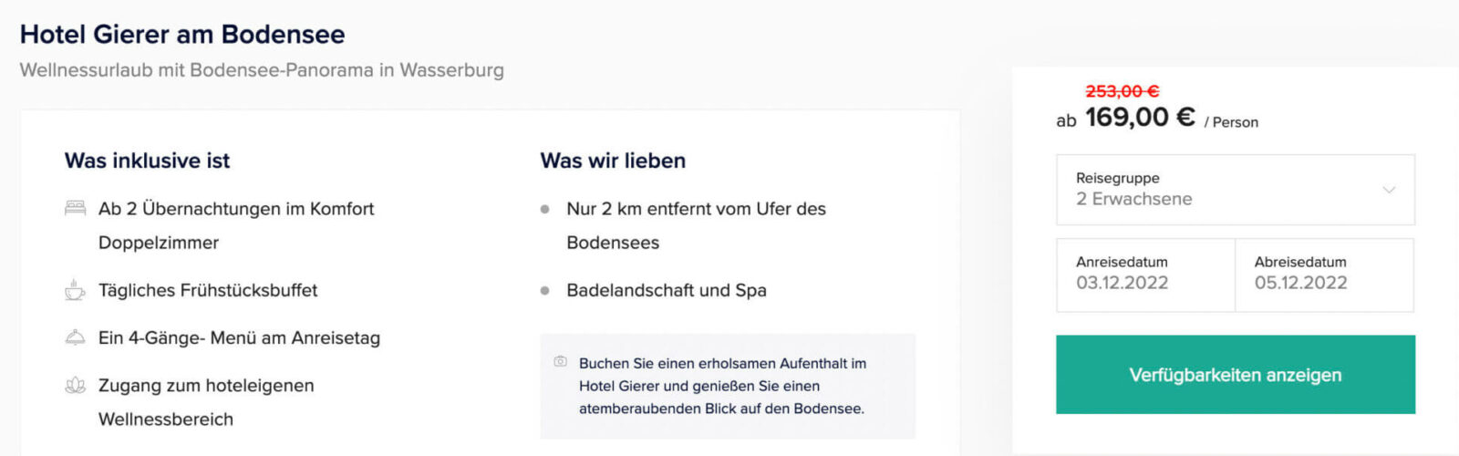 Hotel Gierer Angebot