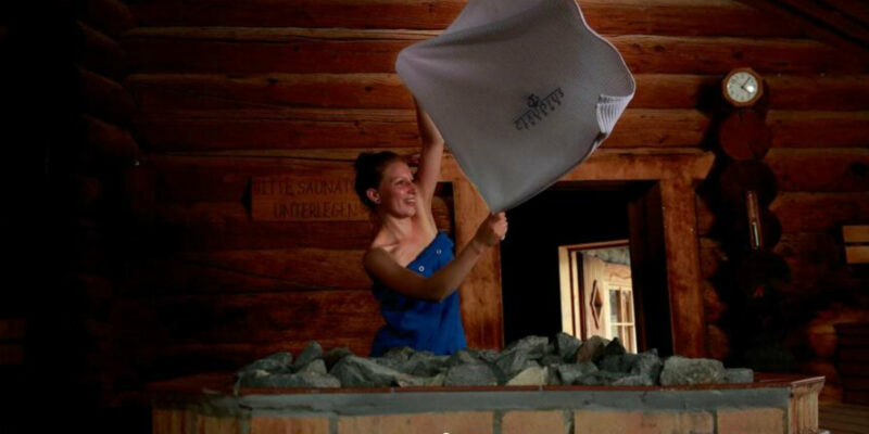 Sauna Landschaft genießen