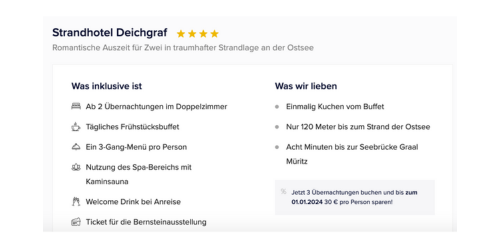 Strandhotel Deichgraf Angebot