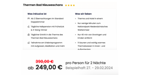 Thermen Bad Nieuweschans Angebot