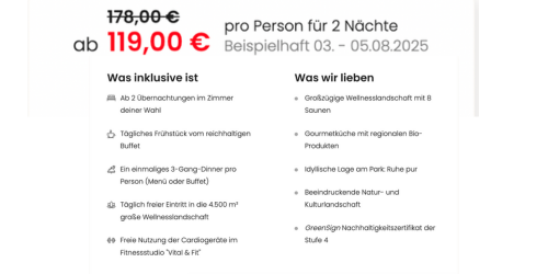 Hotel am Vitalpark Angebot