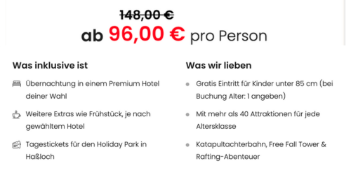 Holiday Park Angebot mit Hotel