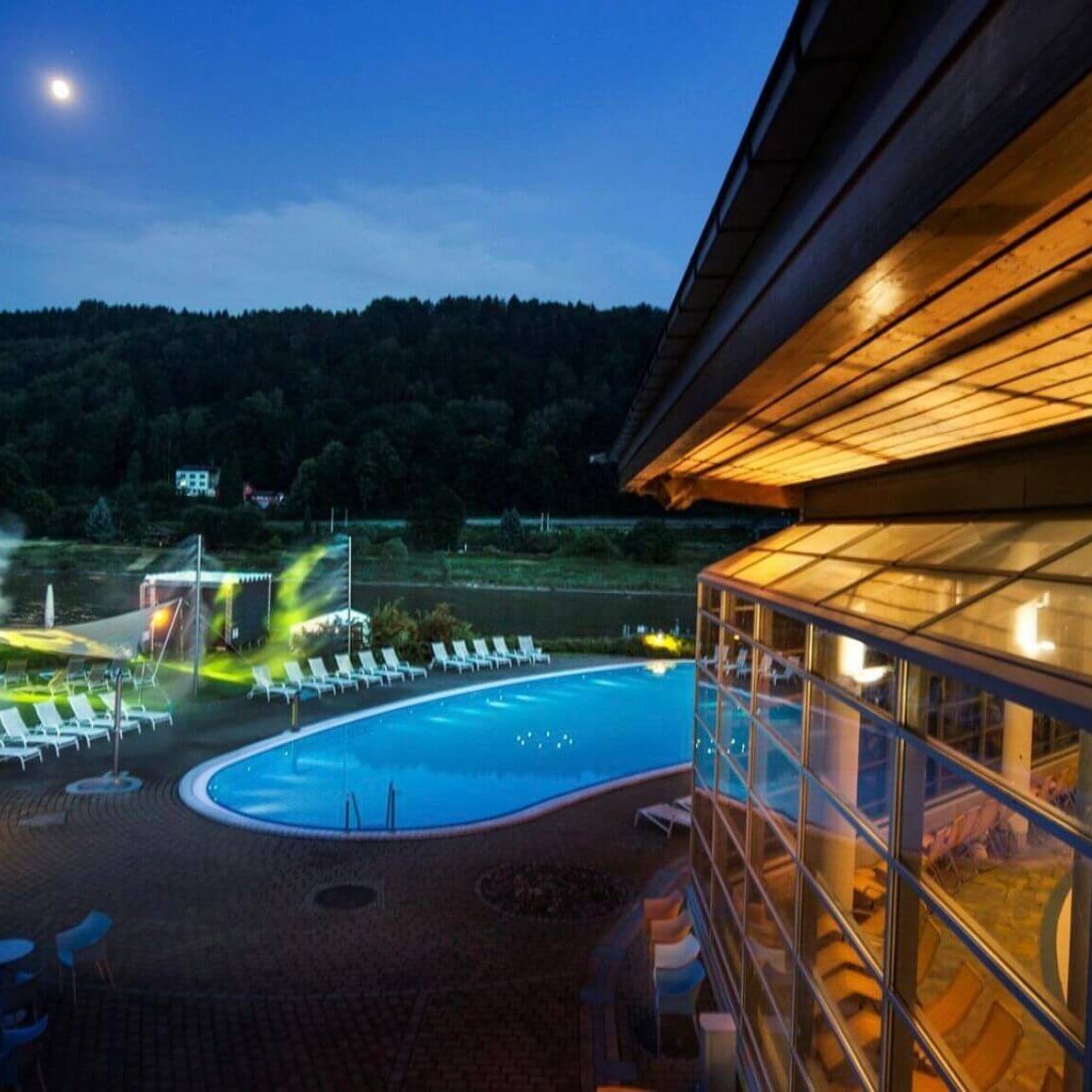 Außenbereich der Toskana Therme